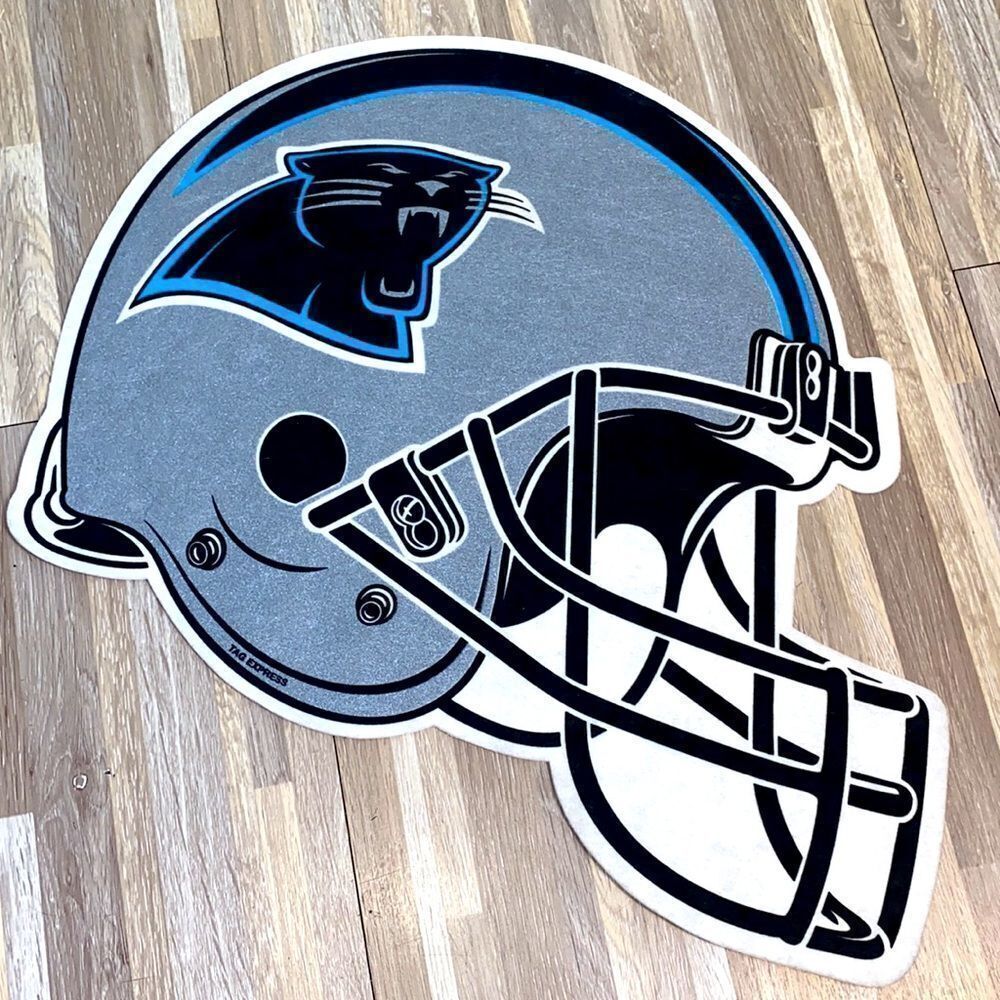 Carolina Panthers NC NFL football team logo felt pendant football helmet decor